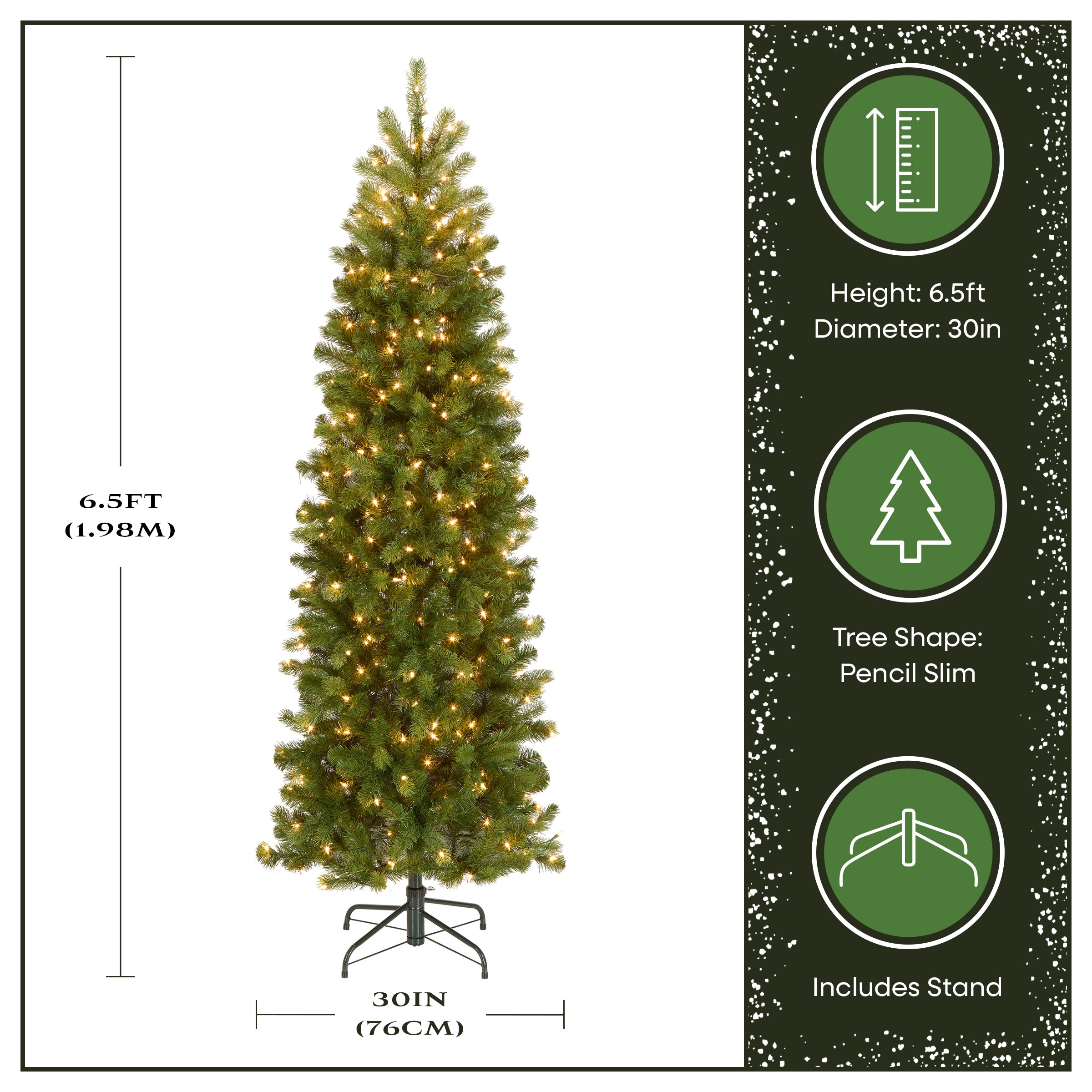 National Tree Company Downswept Douglas Slim Fir Christmas Tree - Thumbnail 5
