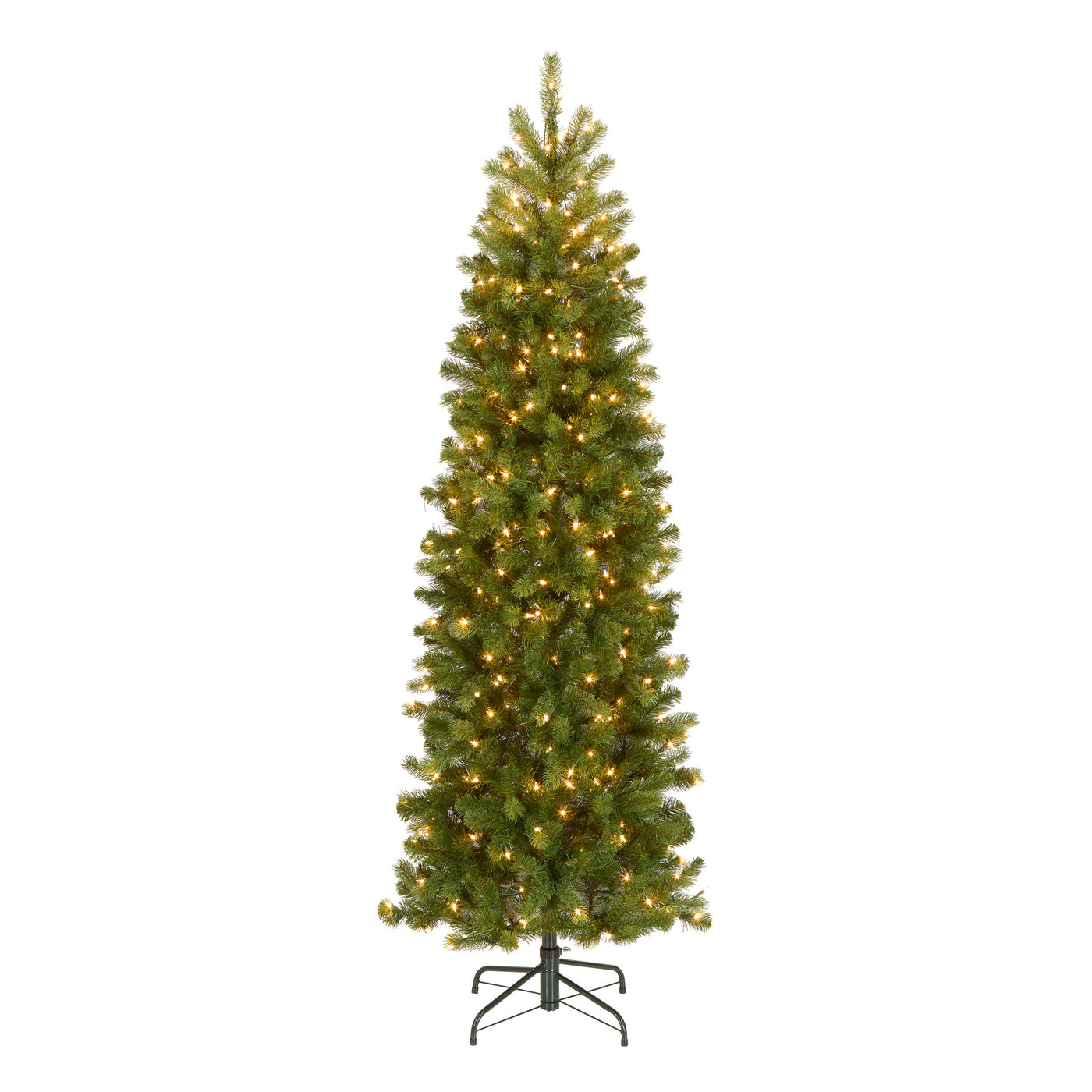 6.5 ft. Pre-Lit Downswept Douglas Fir Pencil Slim Tree with Clear Lights - National Tree Company