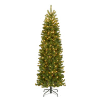6.5 ft. Pre-Lit Downswept Douglas Fir Pencil Slim Tree with Clear Lights - National Tree Company