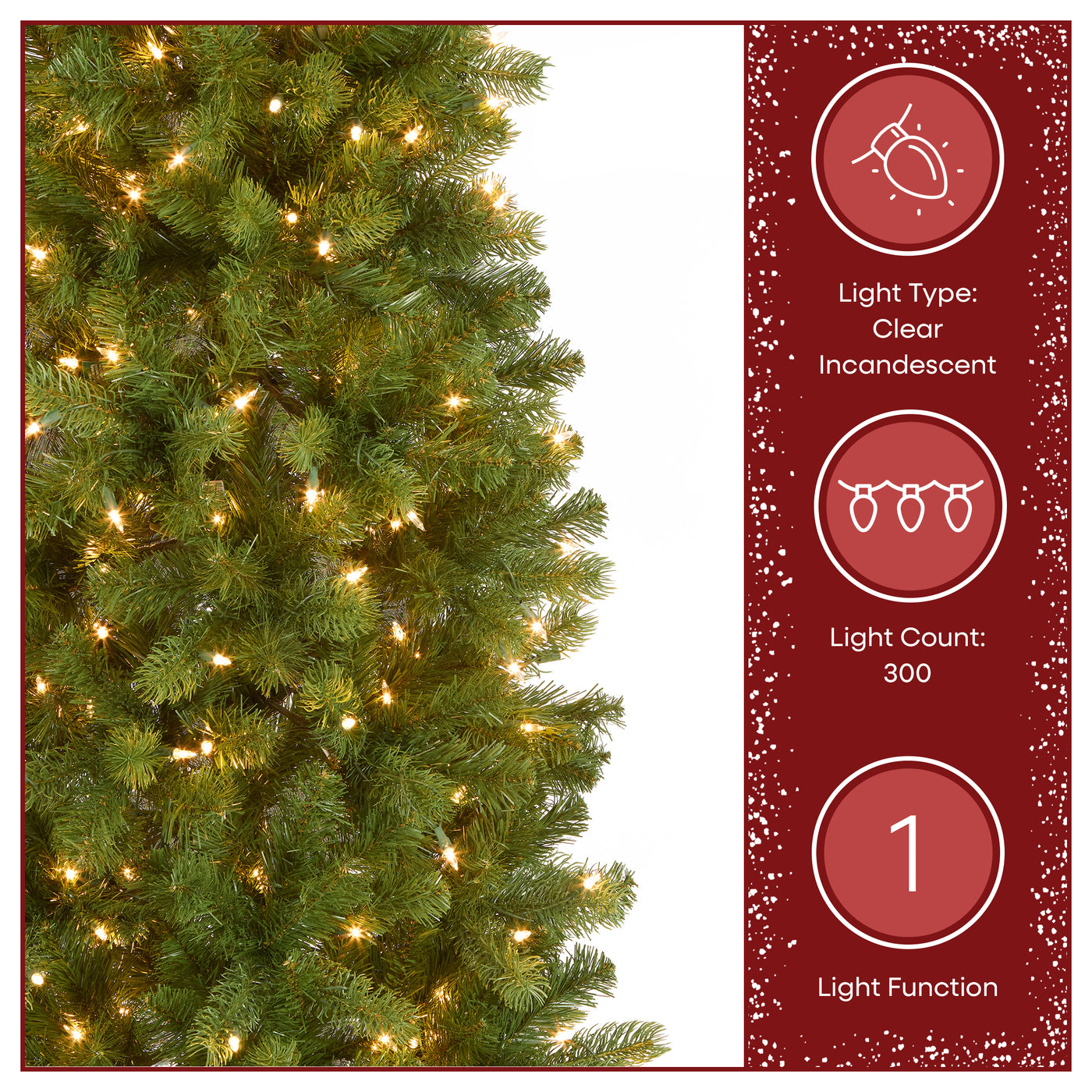 6.5 ft. Pre-Lit Downswept Douglas Fir Pencil Slim Tree with Clear Lights - National Tree Company