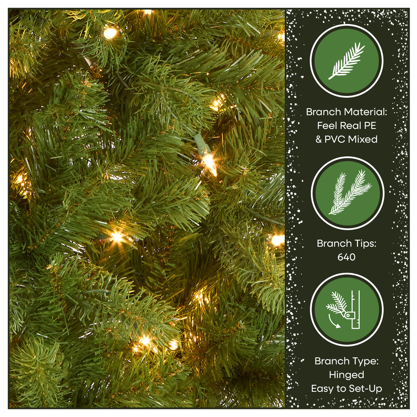 6.5 ft. Pre-Lit Downswept Douglas Fir Pencil Slim Tree with Clear Lights - National Tree Company