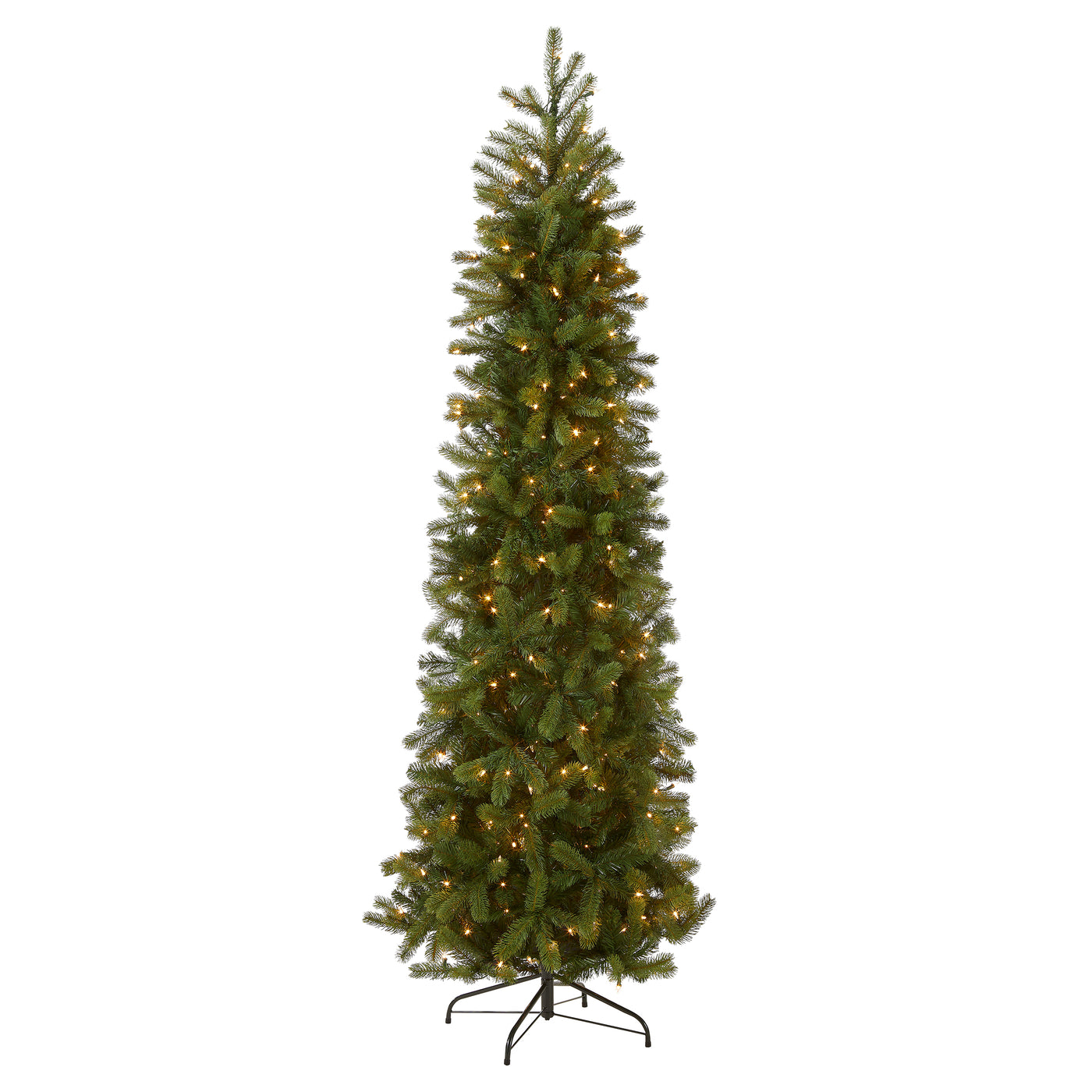 7.5 ft. Pre-Lit Downswept Douglas Fir Pencil Slim Tree with Clear Lights - National Tree Company