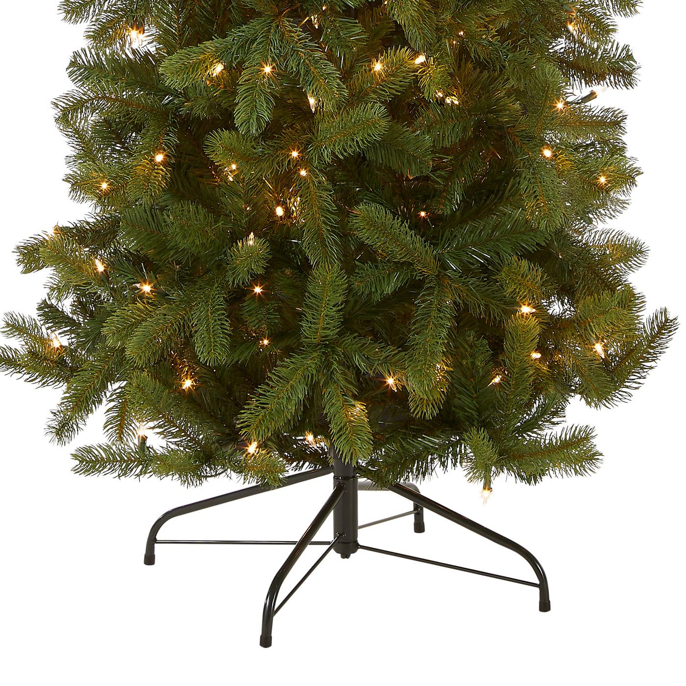 7.5 ft. Pre-Lit Downswept Douglas Fir Pencil Slim Tree with Clear Lights - National Tree Company