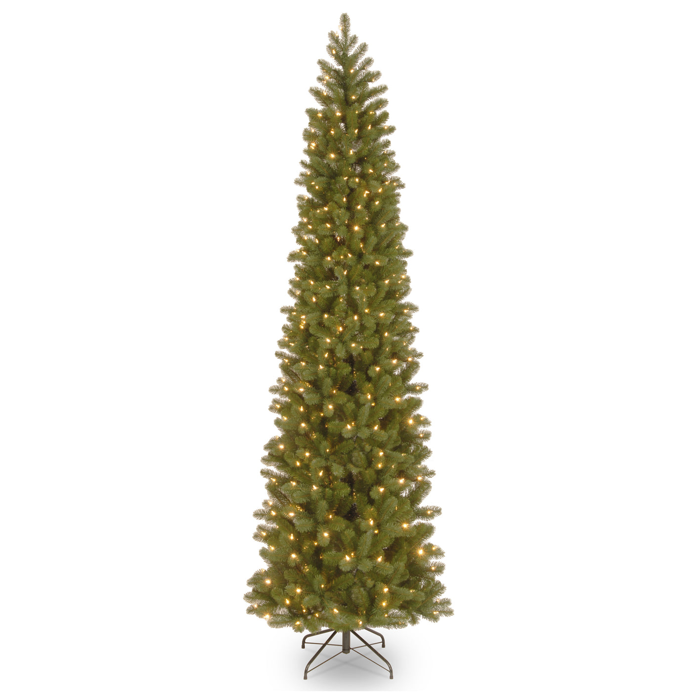 9 ft. Pre-Lit Downswept Douglas Fir Pencil Slim Tree with Clear Lights - National Tree Company