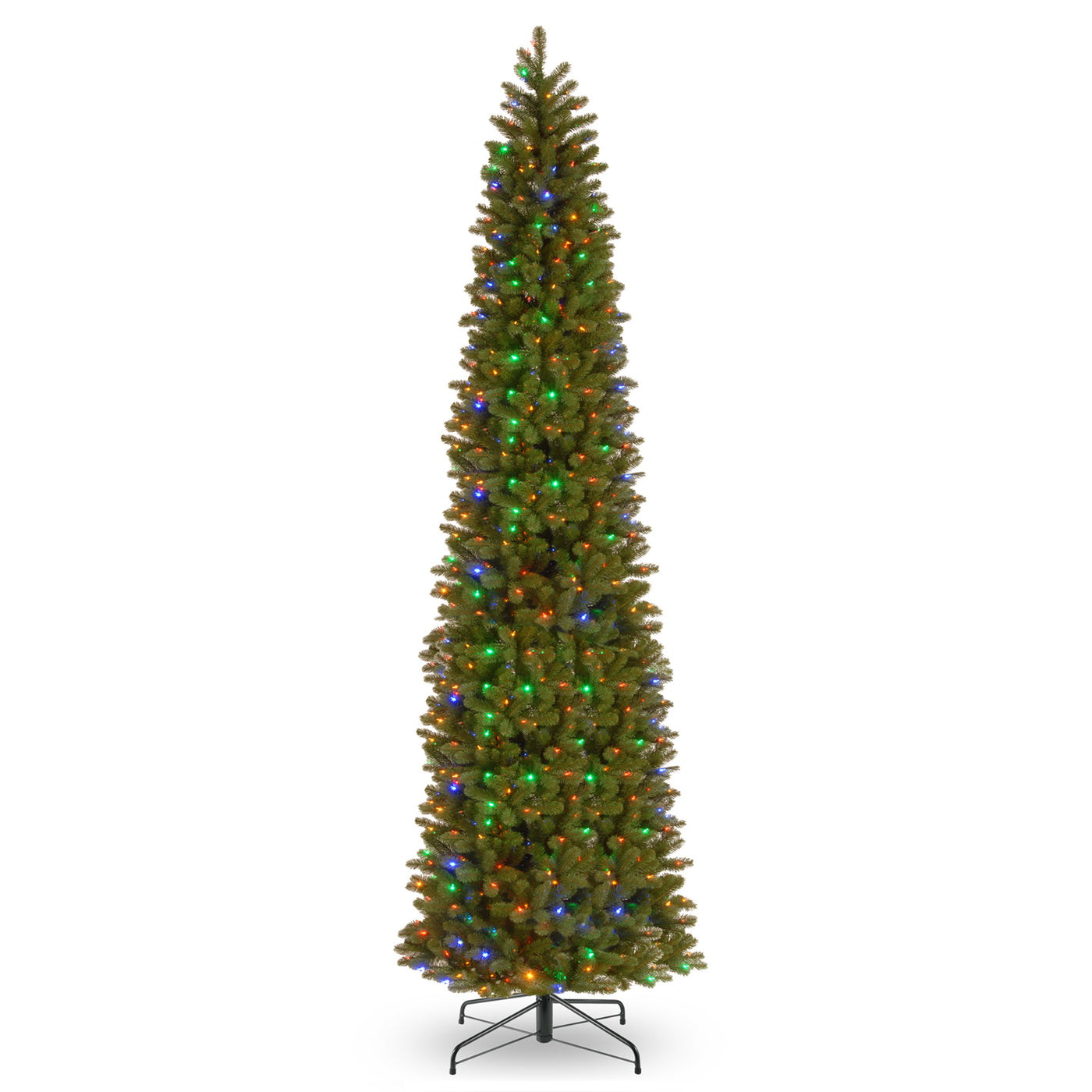 12 ft.Pre-Lit Downswept Douglas Fir Pencil Slim Tree with Dual Color LED Lights - National Tree Company