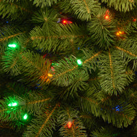 12 ft.Pre-Lit Downswept Douglas Fir Pencil Slim Tree with Dual Color LED Lights - National Tree Company