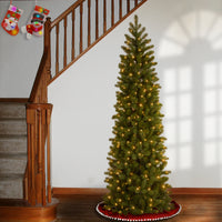 6.5 ft. Pre-Lit Downswept Douglas Fir Pencil Slim Tree with Dual Color LED Lights - National Tree Company