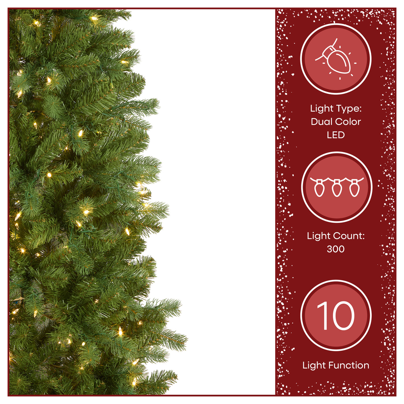 6.5 ft. Pre-Lit Downswept Douglas Fir Pencil Slim Tree with Dual Color LED Lights - National Tree Company