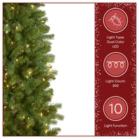 6.5 ft. Pre-Lit Downswept Douglas Fir Pencil Slim Tree with Dual Color LED Lights - National Tree Company