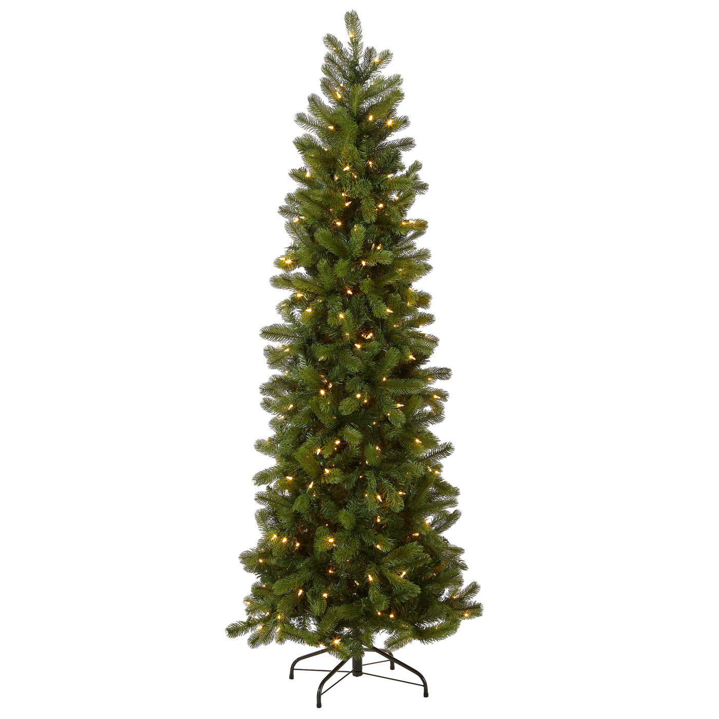 6.5 ft. Pre-Lit Downswept Douglas Fir Pencil Slim Tree with Dual Color LED Lights - National Tree Company