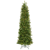 7.5 ft. Pre-Lit Downswept Douglas Fir Pencil Slim Hinged Tree with Dual Color LED Lights, Plug-In - National Tree Company