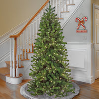 7.5 ft. Pre-Lit Downswept Douglas Fir Slim Tree with Warm White LED Lights - National Tree Company