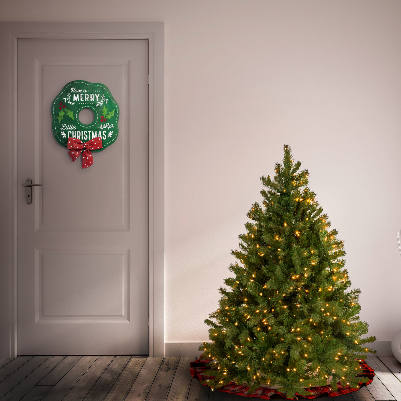 4.5 ft. Pre-Lit Downswept Douglas Fir Tree with Dual Color LED Lights - National Tree Company