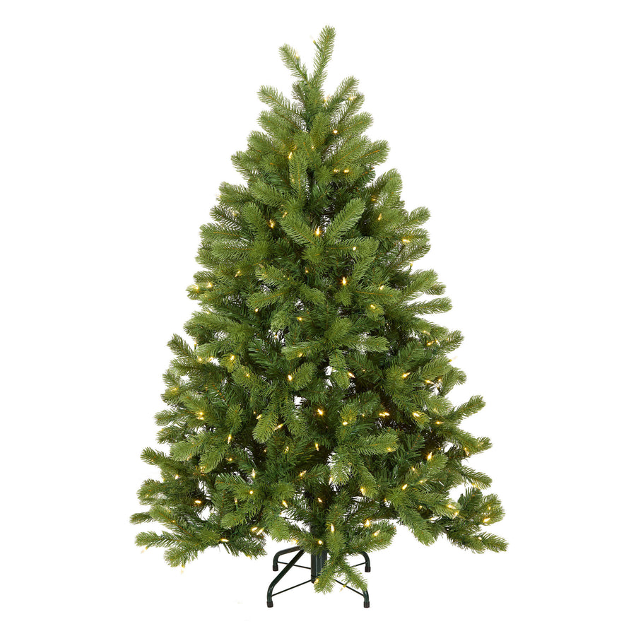 4.5 ft. Pre-Lit Downswept Douglas Fir Hinged Tree with Dual Color LED Lights, Plug-In - National Tree Company