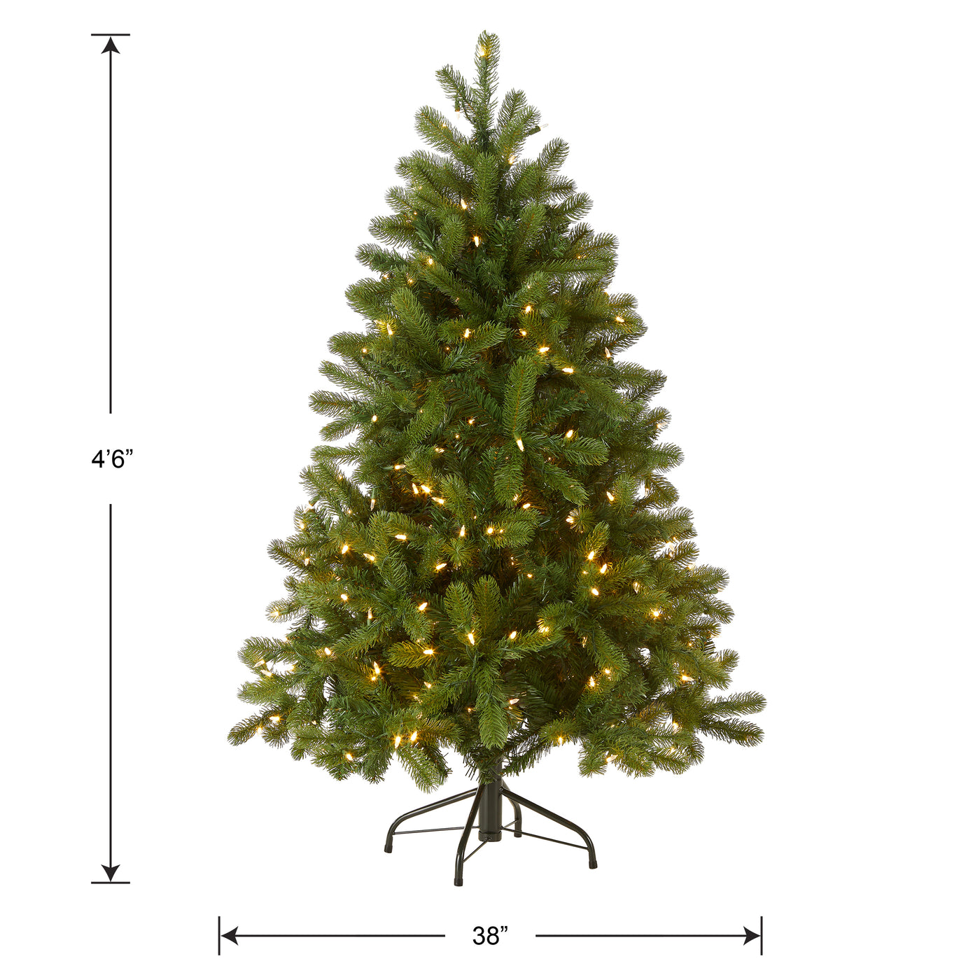 4.5 ft. Pre-Lit Downswept Douglas Fir Tree with Dual Color LED Lights - National Tree Company