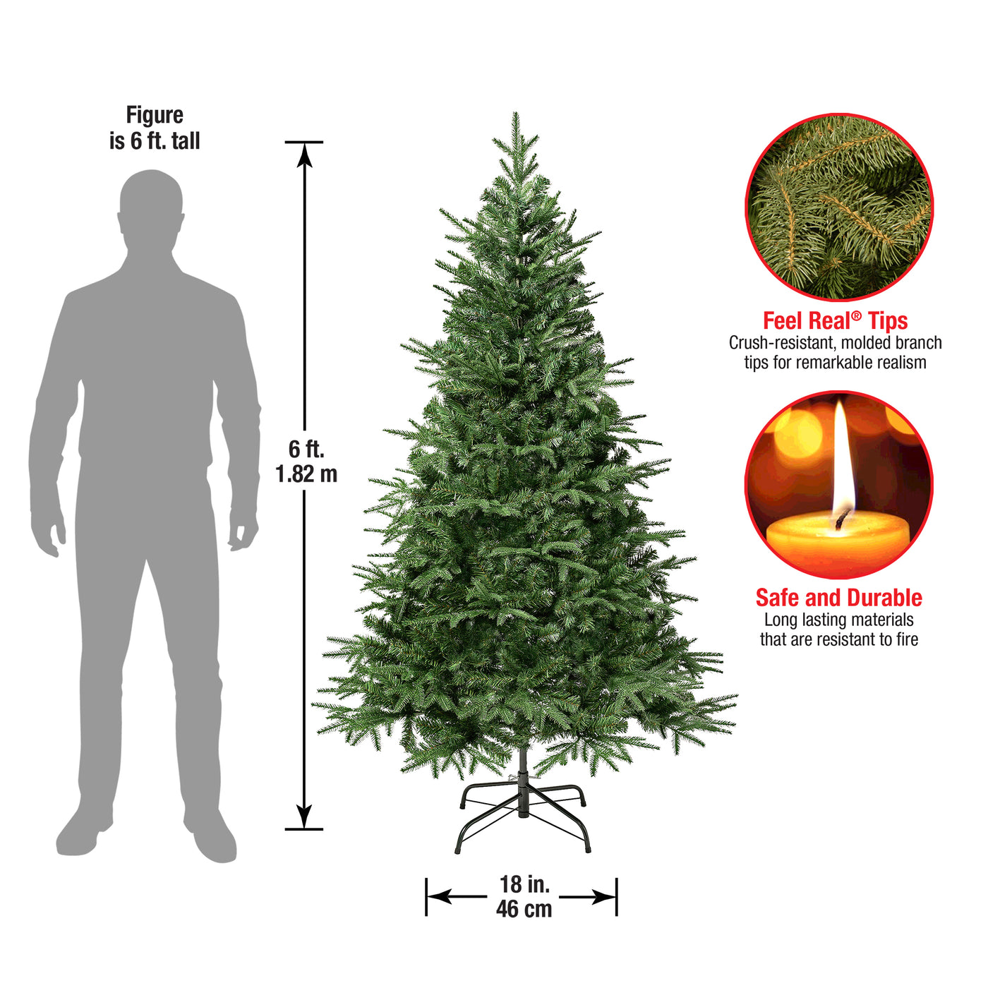 6 ft. Duxbury Feel Real Tree - National Tree Company