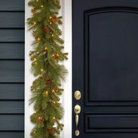 9 ft. Pre-Lit Eastwood Spruce Garland with Clear Lights - National Tree Company