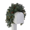 36 in. Pre-Lit Frosted Arctic Spruce Mailbox Swag with LED Lights - National Tree Company