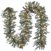 9 ft. Pre-Lit Frosted Arctic Spruce Garland with Clear Lights - National Tree Company