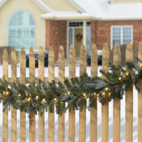 9 ft. Pre-Lit Frosted Arctic Spruce Garland with Clear Lights - National Tree Company