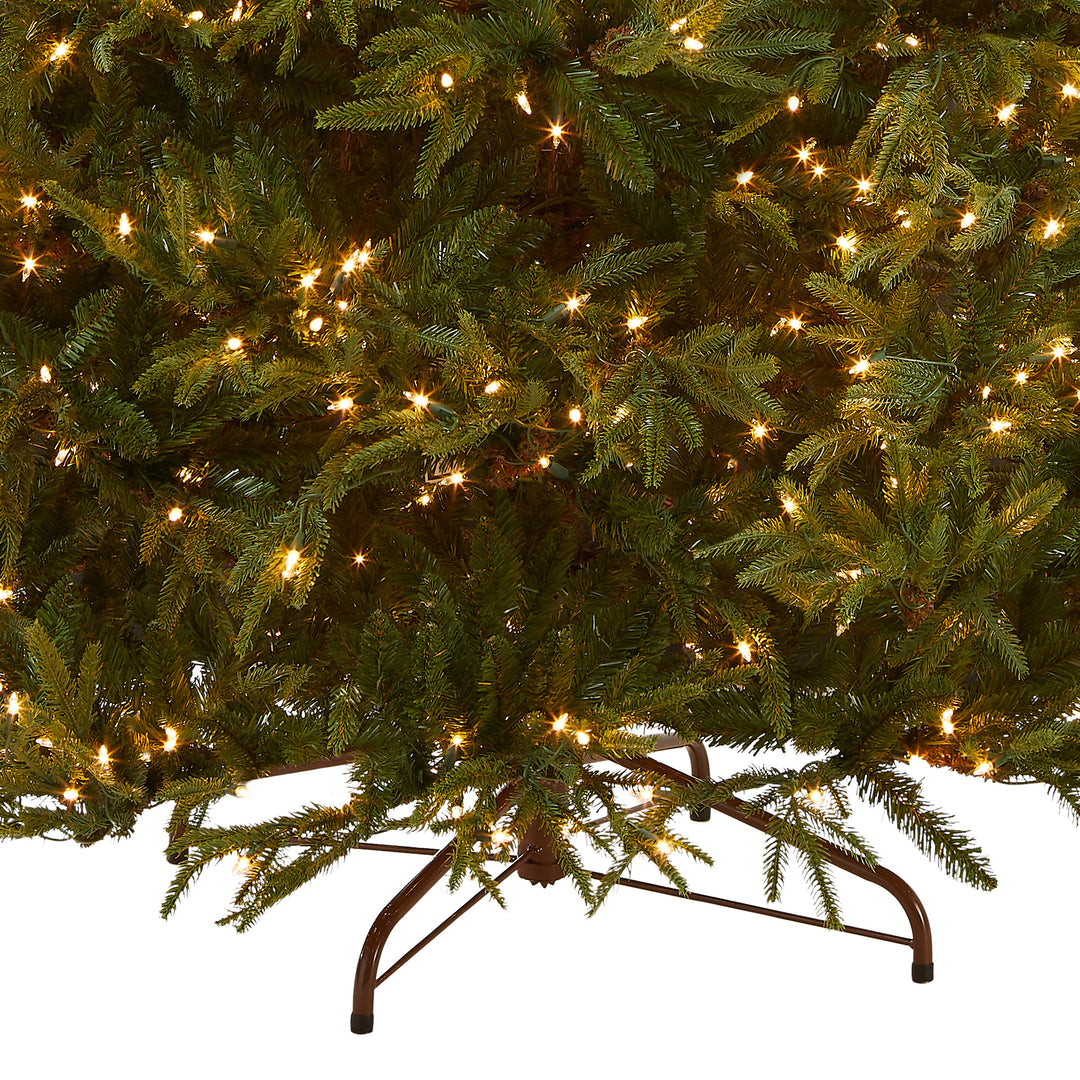 Pre-Lit 'Feel Real' Artificial Full Christmas Tree, Green, Frasier Grande, White Lights, Includes Stand, 7.5 Feet