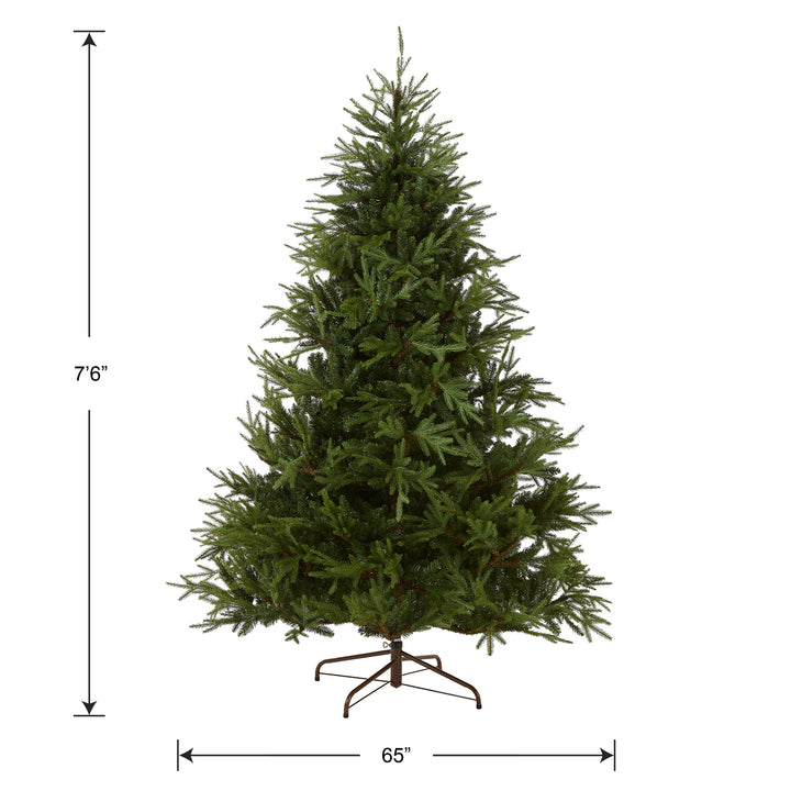 'Feel Real' Artificial Full Christmas Tree, Green, Frasier Grande, Includes Stand, 7.5 Feet