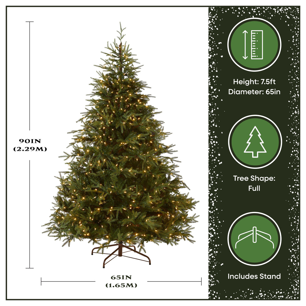 7.5 ft. Pre-Lit Fraser Grande Slim Tree with Dual Color LED Lights - National Tree Company