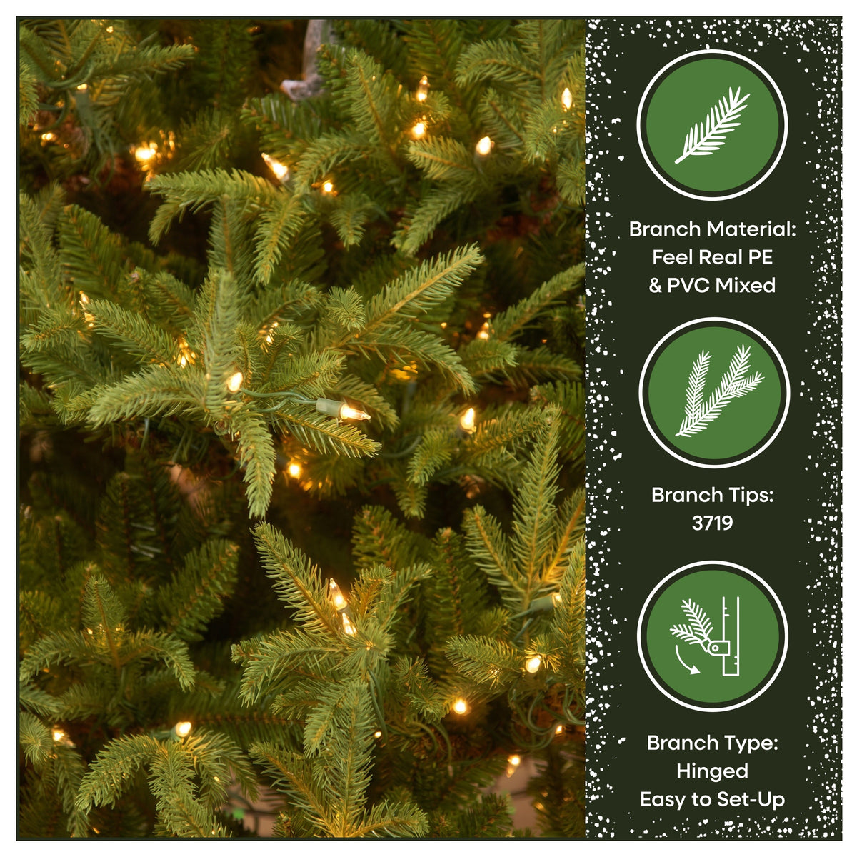 7.5 ft. Pre-Lit Fraser Grande Slim Tree with Dual Color LED Lights - National Tree Company