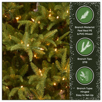 7.5 ft. Pre-Lit Fraser Grande Slim Tree with Dual Color LED Lights - National Tree Company