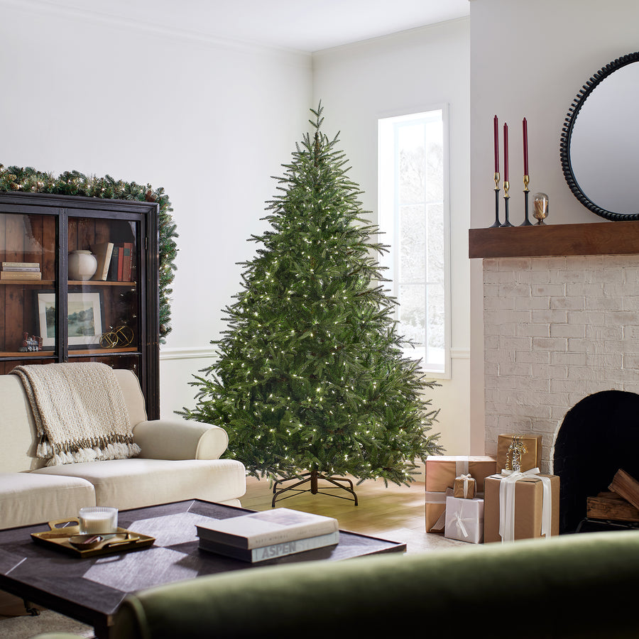 Pre-Lit 'Feel Real' Artificial Full Christmas Tree, Green, Frasier Gra ...