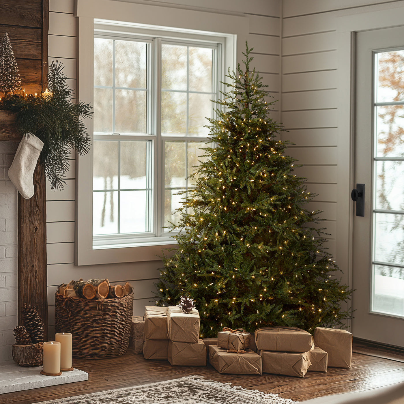 6 ft. Pre-Lit Fraser Grande with Dual Color LED Lights, Plug-In 6 ft. Pre-Lit Fraser Grande with Dual Color LED Lights, Plug-In