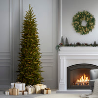 7.5 ft. Pre-Lit Grande Fir Pencil Slim Tree with Clear Lights - National Tree Company
