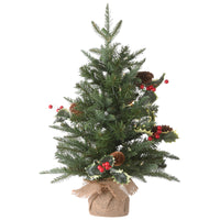 2 ft. Pre-Lit Happy Hill Pine Tree with LED Lights, Plug-In - National Tree Company