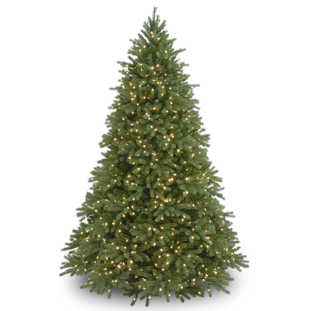 Pre-Lit Full Artificial Christmas Tree, Green, Jersey Fraser Fir, 'Feel Real', White Lights, Includes Stand, 6.5 Feet