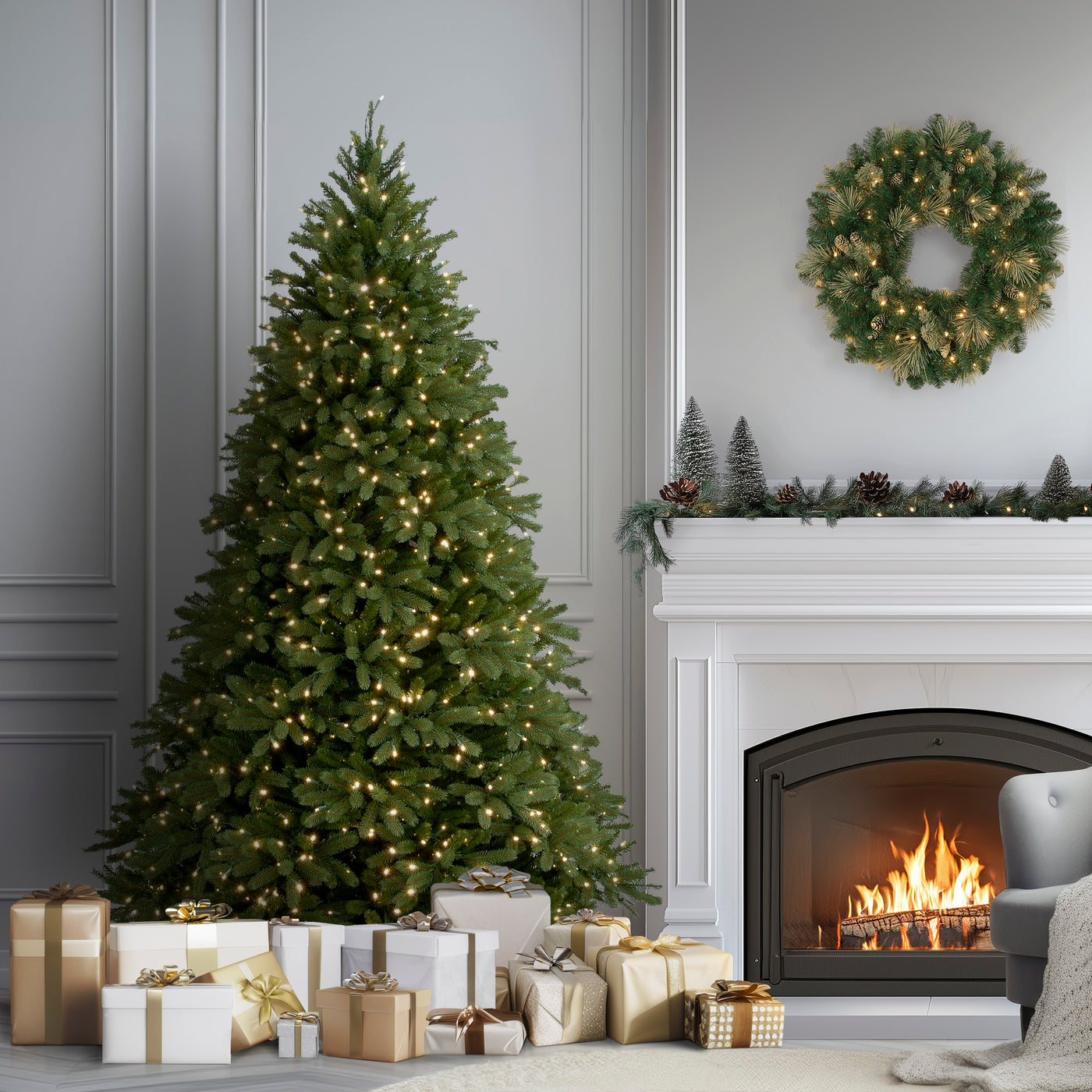 6.5 ft. Pre-Lit Jersey Fraser Fir Tree with Clear Lights - National Tree Company