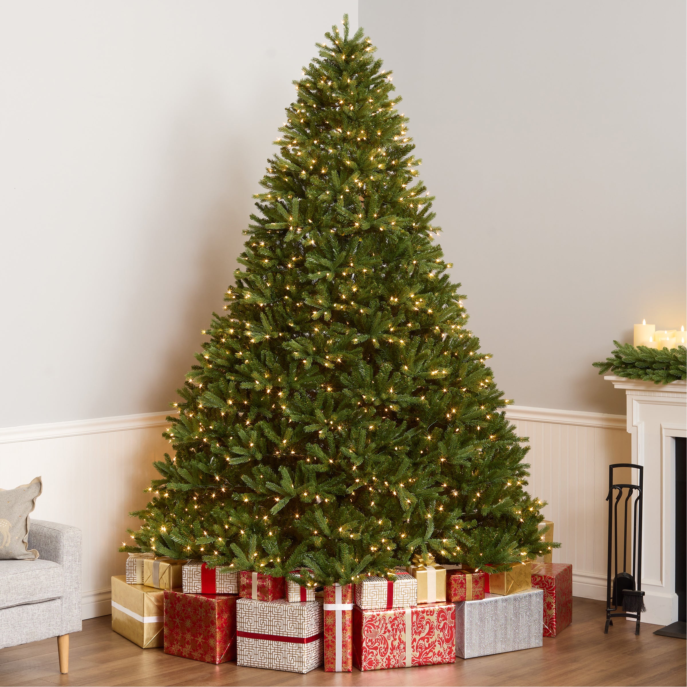 新品未使用 National Tree Company クリスマスツリー 7ft 9 ft. Pre-Lit Jersey Fraser Fir Tree with Clear Lights · National