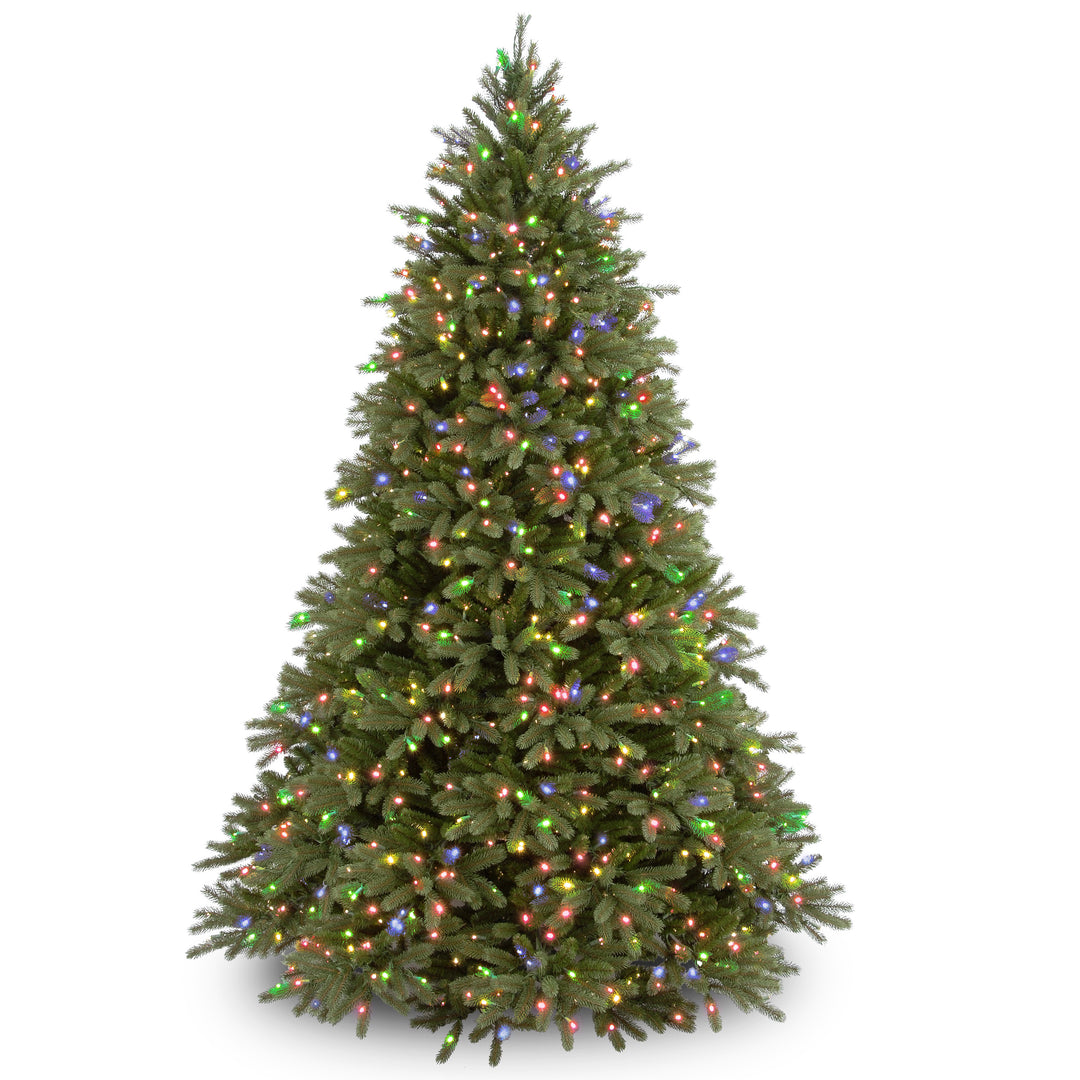Pre-Lit Full Artificial Christmas Tree, Green, Jersey Fraser Fir, 'Feel Real', Multi-Color Lights, Includes Stand, 6.5 Feet