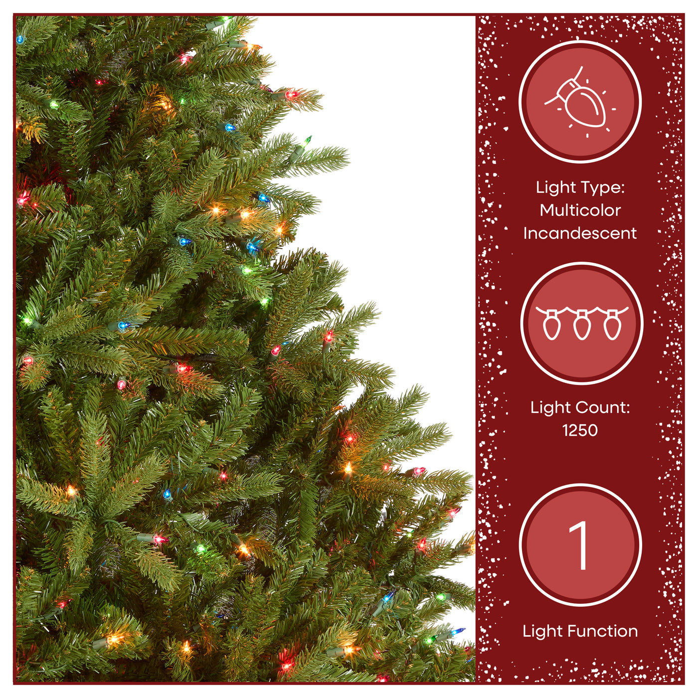 7.5 ft. Pre-Lit Jersey Fraser Fir Tree with Multicolor Lights - National Tree Company