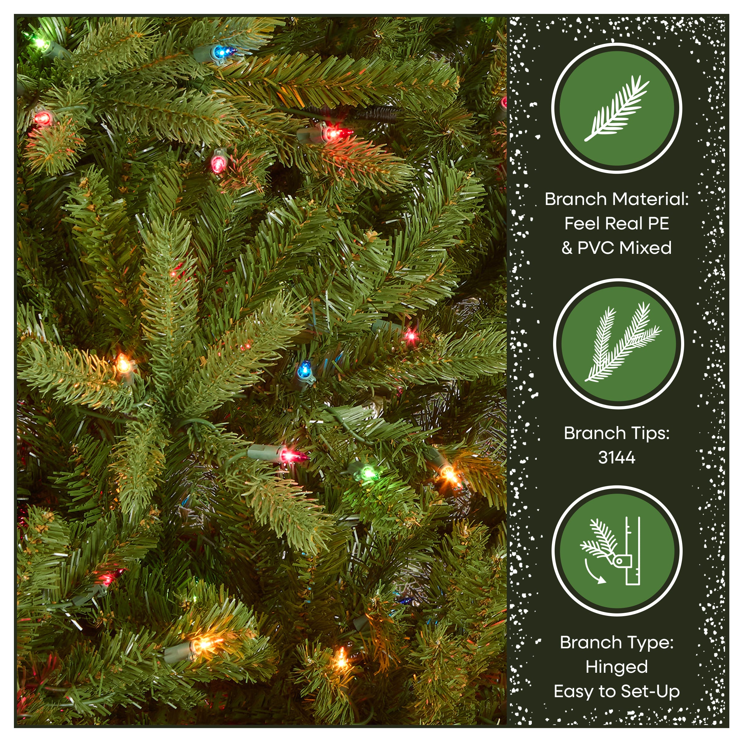 新品未使用 National Tree Company クリスマスツリー 7ft 7.5 ft. Pre-Lit Jersey Fraser Fir Tree with Clear Lights