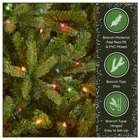 7.5 ft. Pre-Lit Jersey Fraser Fir Tree with Multicolor Lights - National Tree Company