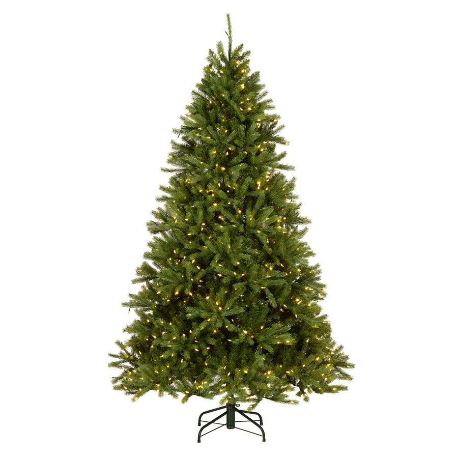6.5 ft. Pre-Lit Jersey Fraser Fir Medium Hinged Tree with Clear Lights, Plug-In - National Tree Company