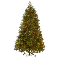 6.5 ft. Pre-Lit Jersey Fraser Fir Medium Tree with Clear Lights - National Tree Company