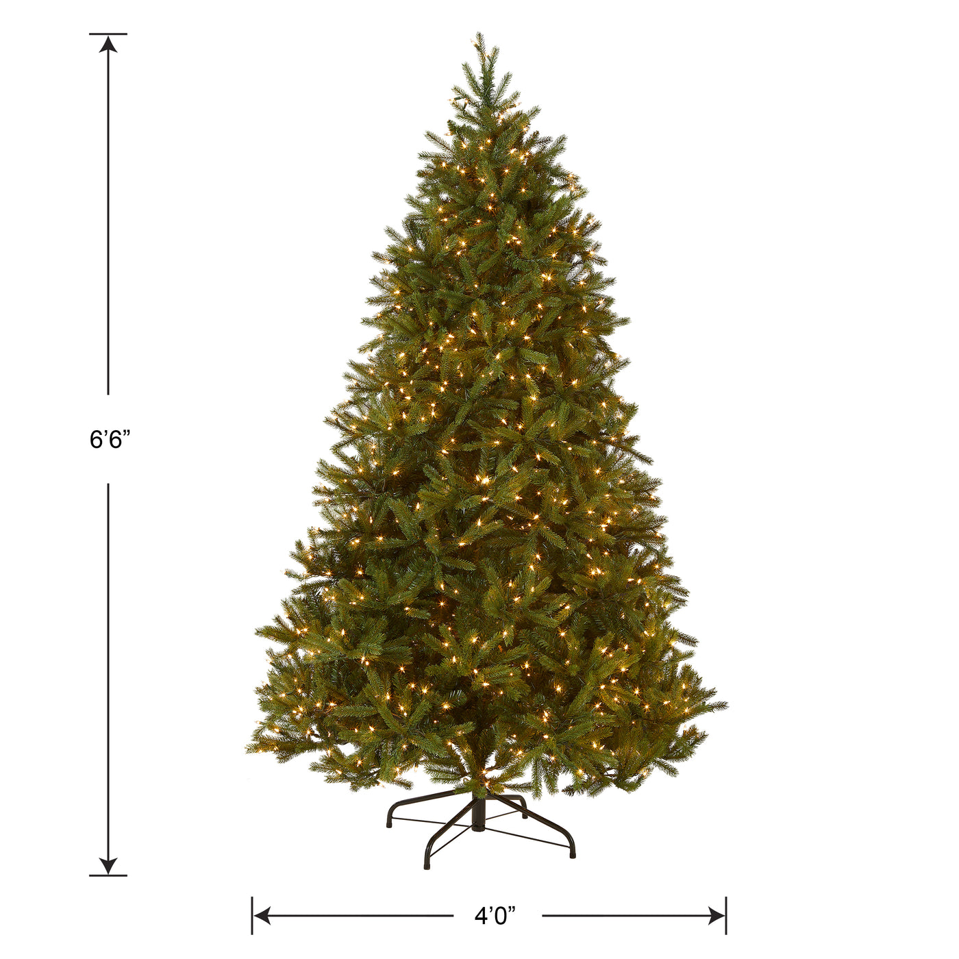 6.5 ft. Pre-Lit Jersey Fraser Fir Medium Tree with Clear Lights - National Tree Company