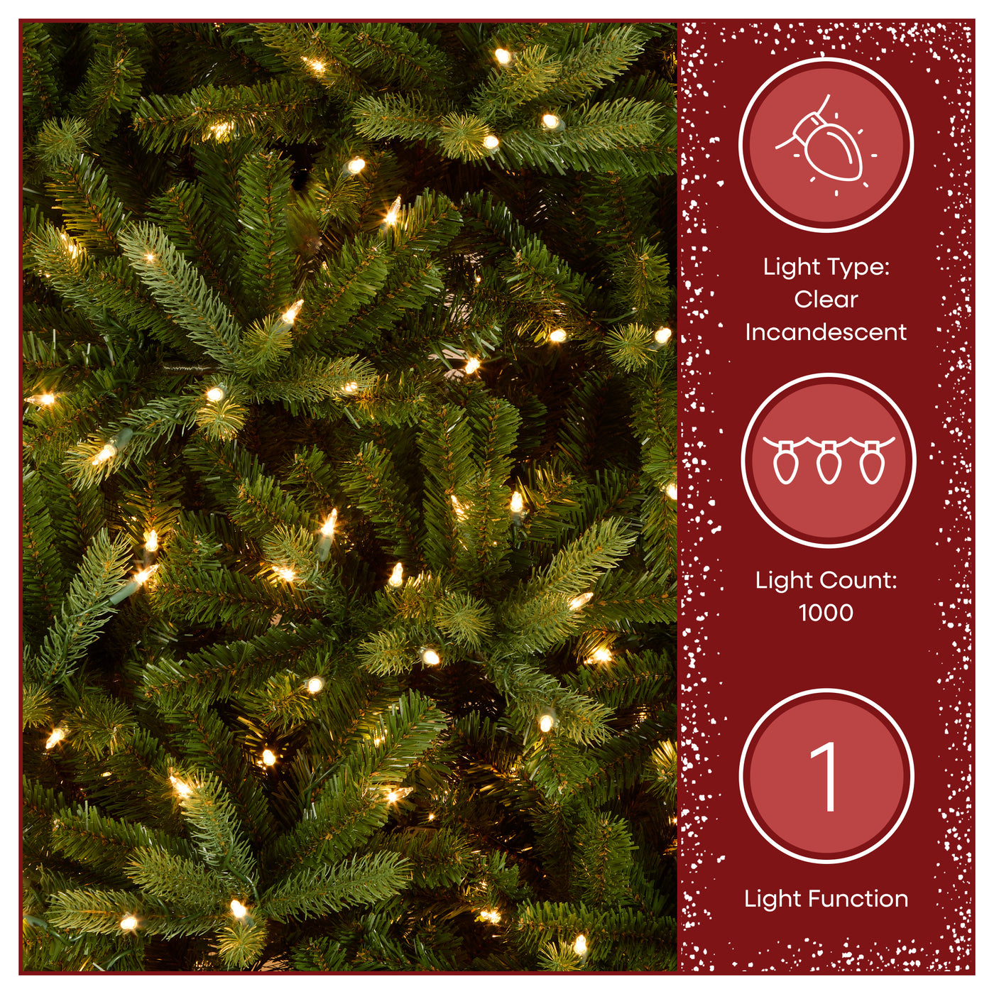 7.5 ft. Pre-Lit Jersey Fraser Fir Medium Tree with Clear Lights - National Tree Company