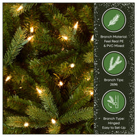 7.5 ft. Pre-Lit Jersey Fraser Fir Medium Tree with Clear Lights - National Tree Company