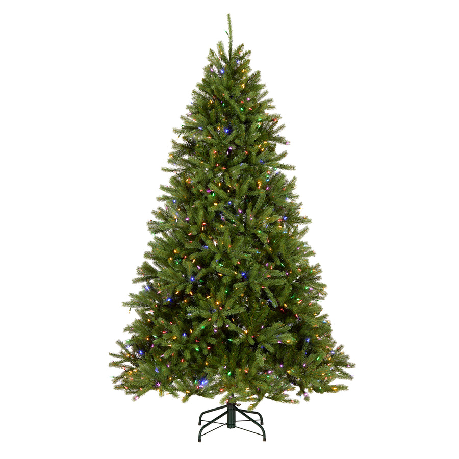 6.5 ft. Pre-Lit Jersey Fraser Fir Medium Hinged Tree with Dual Color LED Lights, Plug-In - National Tree Company