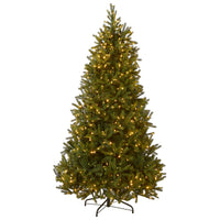 7.5 ft. Pre-Lit Jersey Fraser Fir Medium Tree with Dual Color LED Lights - National Tree Company