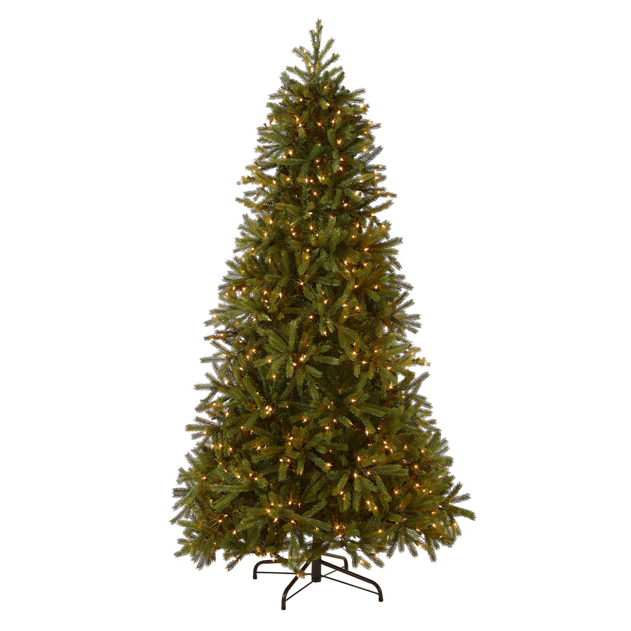 6.5 ft. Pre-Lit Jersey Fraser Fir Slim Hinged Tree with Clear Lights, Plug-In - National Tree Company