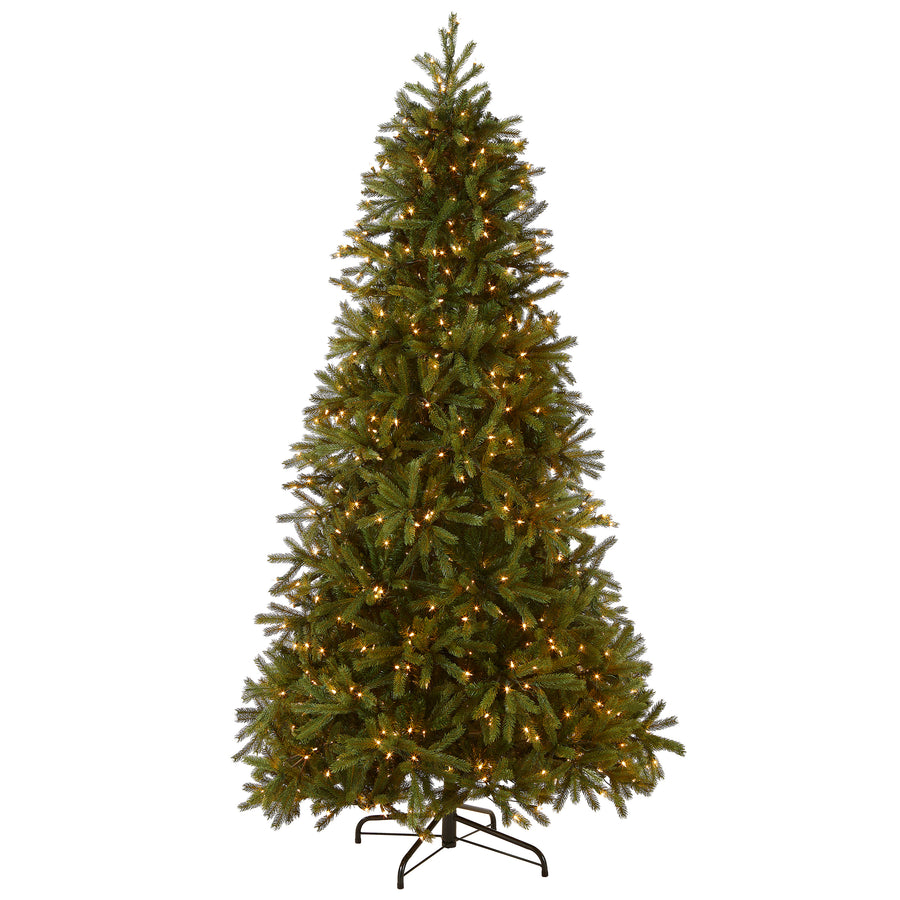 7.5 ft. Pre-Lit Jersey Fraser Fir Slim Tree with Clear Lights, Plug-In - National Tree Company