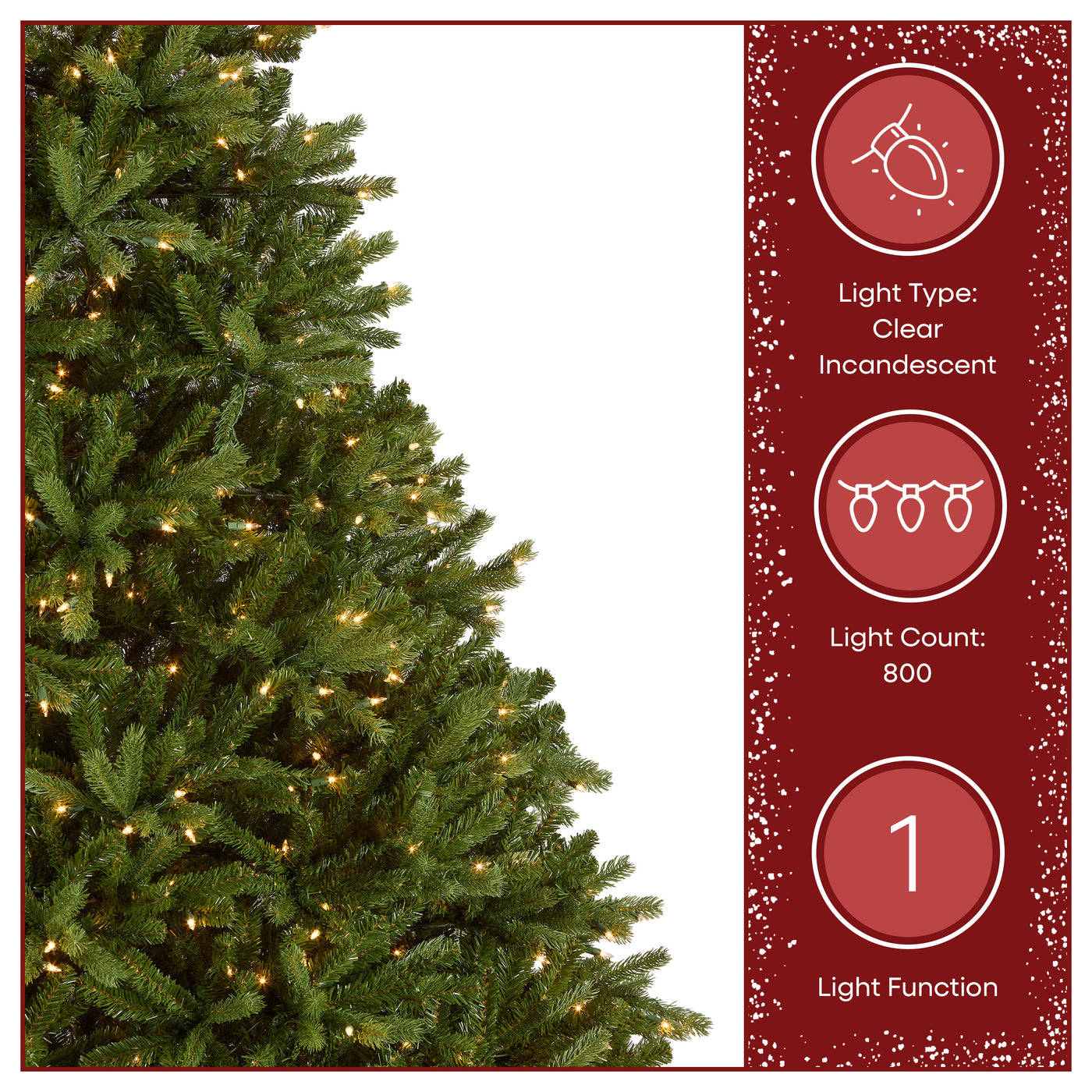 7.5 ft. Pre-Lit Jersey Fraser Fir Slim Tree with Clear Lights, Plug-In - National Tree Company